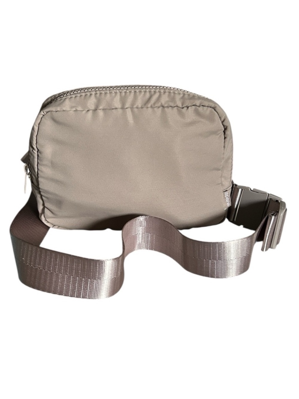Apana See Me Run Belt Bag Crossbody Sling Bag Fanny Pack in Beige Taupe